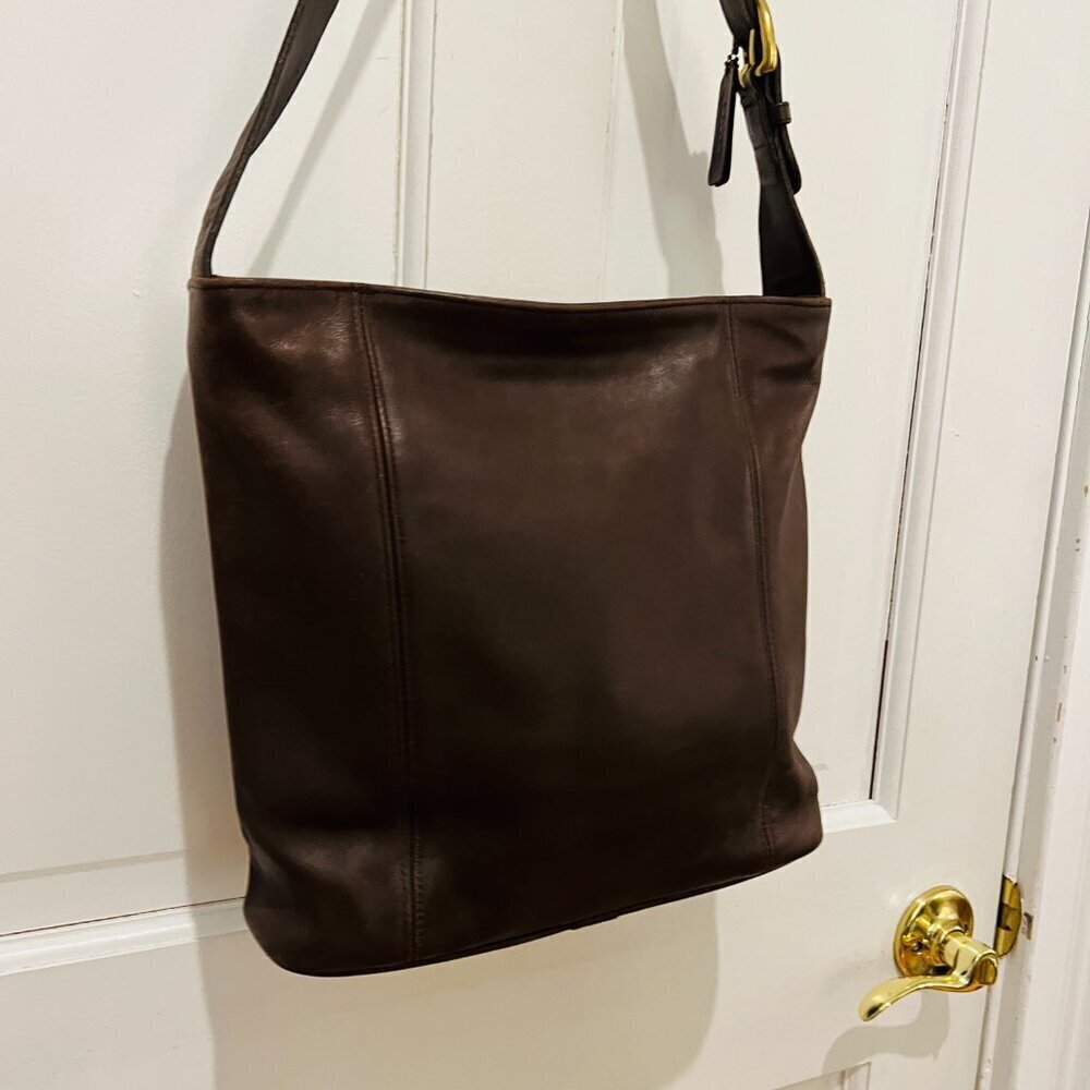 Vintage Coach Erickson Caramel Tan Bag -4169 MADE IN USA - Picture 11 of 16